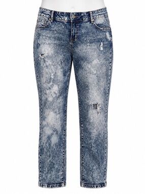 Size 12‎ (0X) Torrid Women’s Boyfriend Distressed Acid Wash Jeans